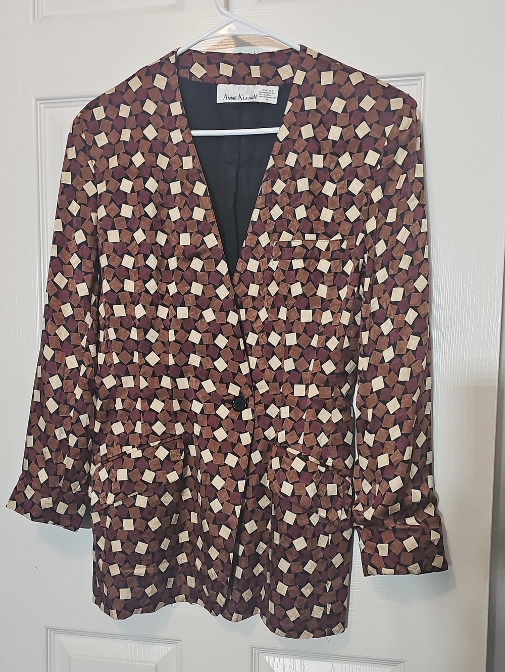 Anne Klein Silk Blazer Flaw Size 8